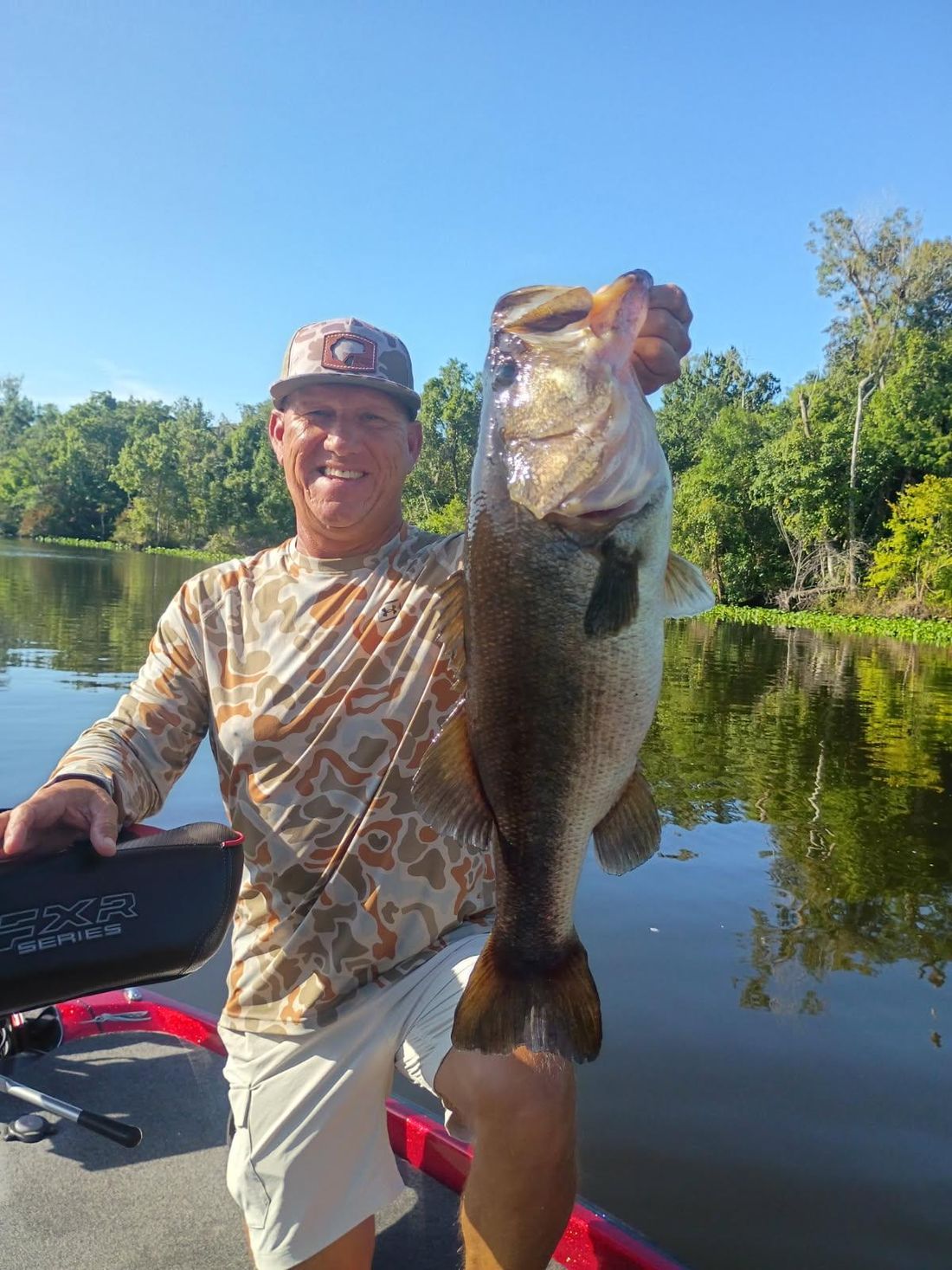 Captain Shawn Michael with a Northeast Florida largemouth bass