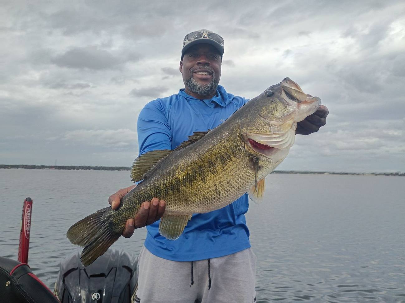 Guest with a big Northeast Florida largemouth bass